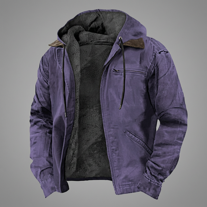 Gideon | Fleece-Lined Hooded Utility Jacket