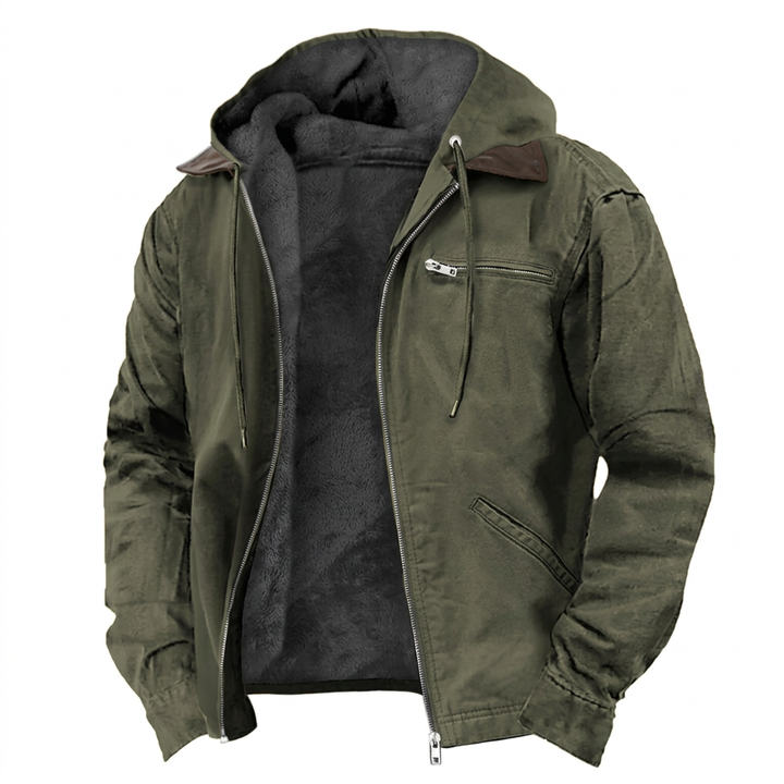 Gideon | Fleece-Lined Hooded Utility Jacket