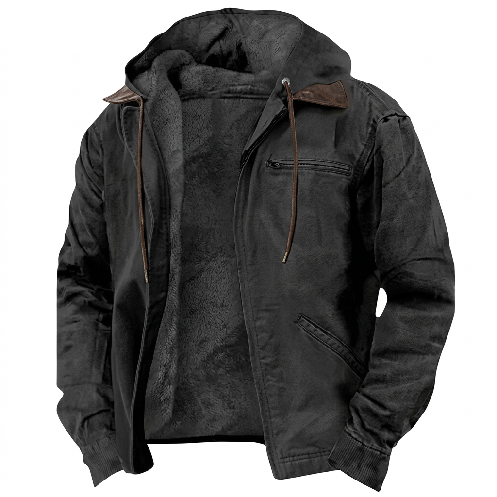Gideon | Fleece-Lined Hooded Utility Jacket