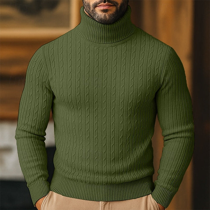 Rupert | Cable Knit Turtleneck Jumper