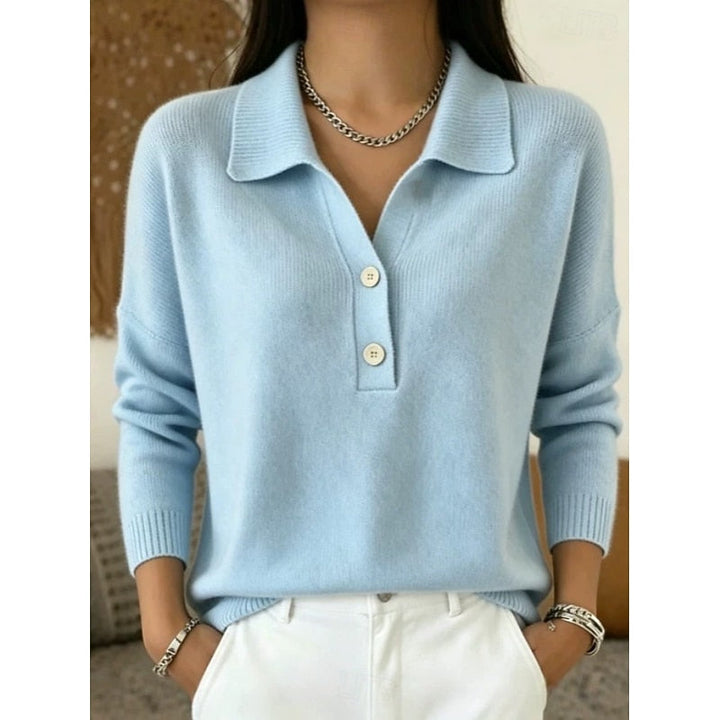 Eliza | Refined Collared Button Pullover