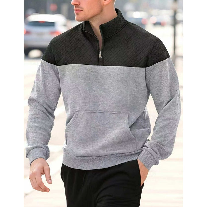 Braxton | Textured Quarter-Zip Sweatshirt