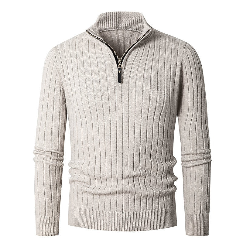 Gavin | Ribbed Quarter-Zip Jumper