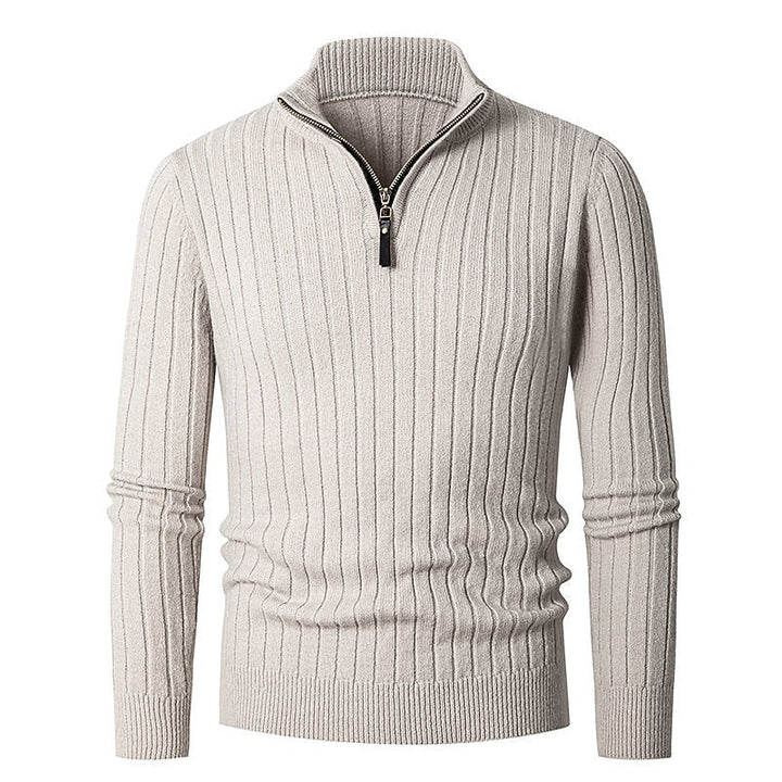 Gavin | Ribbed Quarter-Zip Jumper