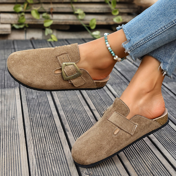 Winona | Buckle-Detail Slip-On Mules