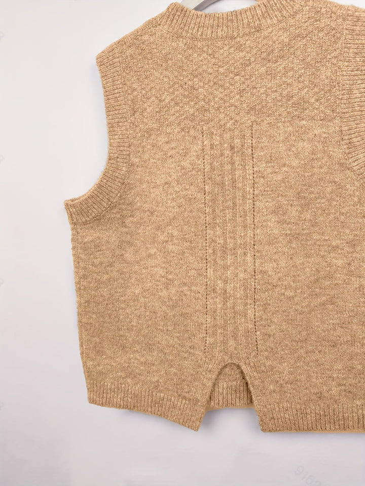 Brooke | Cable-Knit Jumper Vest