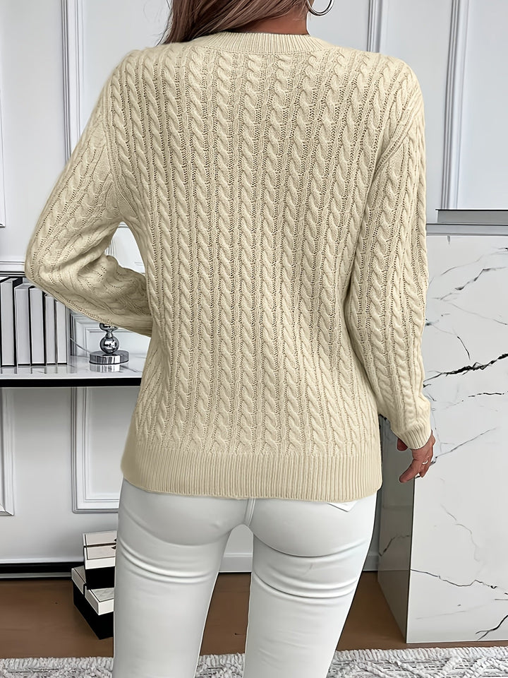 Faye | Cable-Knit Round Neck Jumper