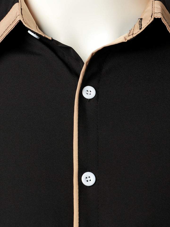 Lucille | Contrast-Trim Long Sleeve Shirt