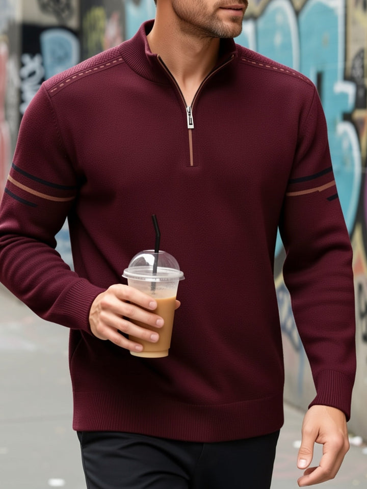 Nathan | Half-Zip Mock Neck Jumper