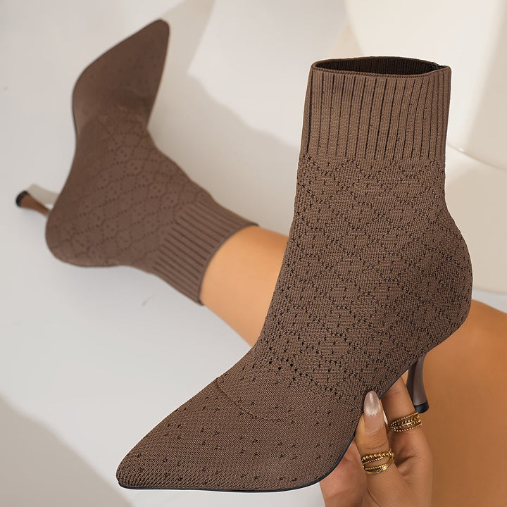 Tamsin | Pointed Sock-Style Ankle Boots