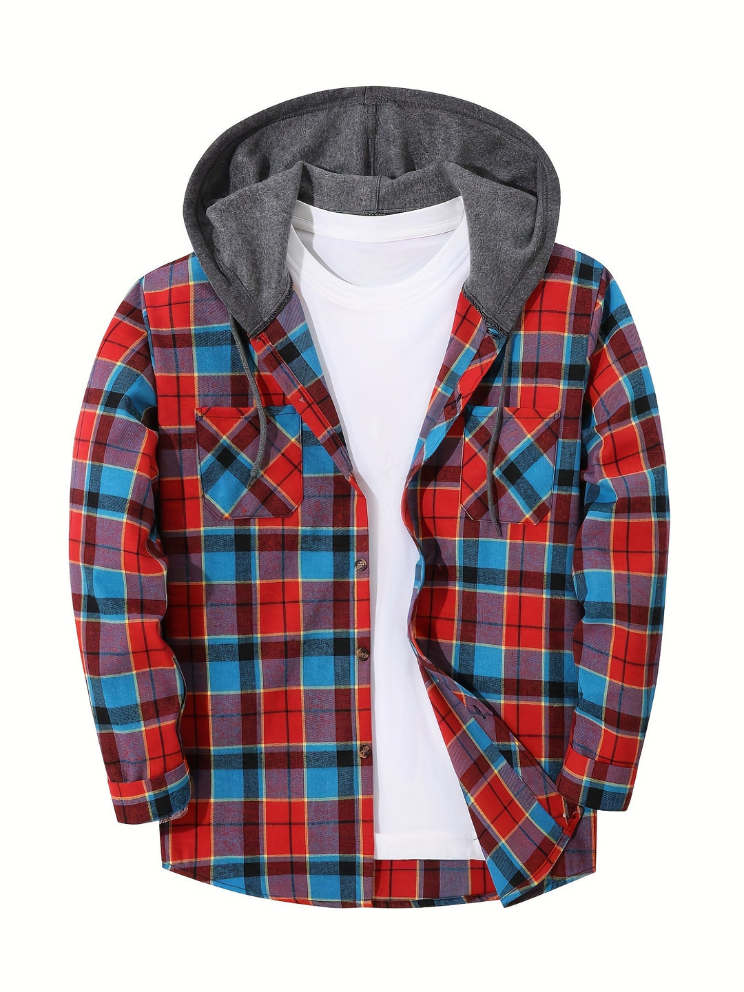 Braxton | Checked Hooded Shirt