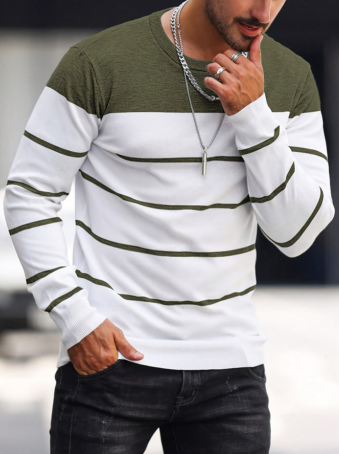 Henry | Striped Crew Neck Jumper