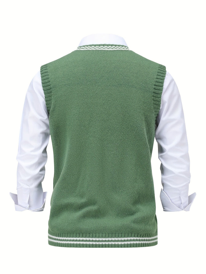 Gideon | Cable-Knit V-Neck Jumper Vest