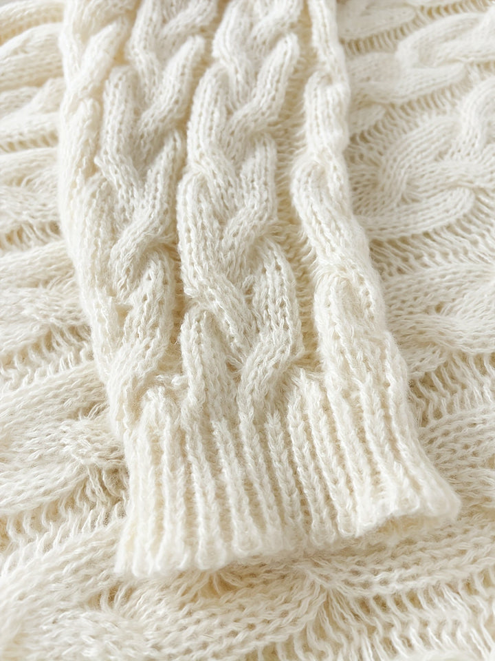Florence | Relaxed Cable-Knit V-Neck Jumper