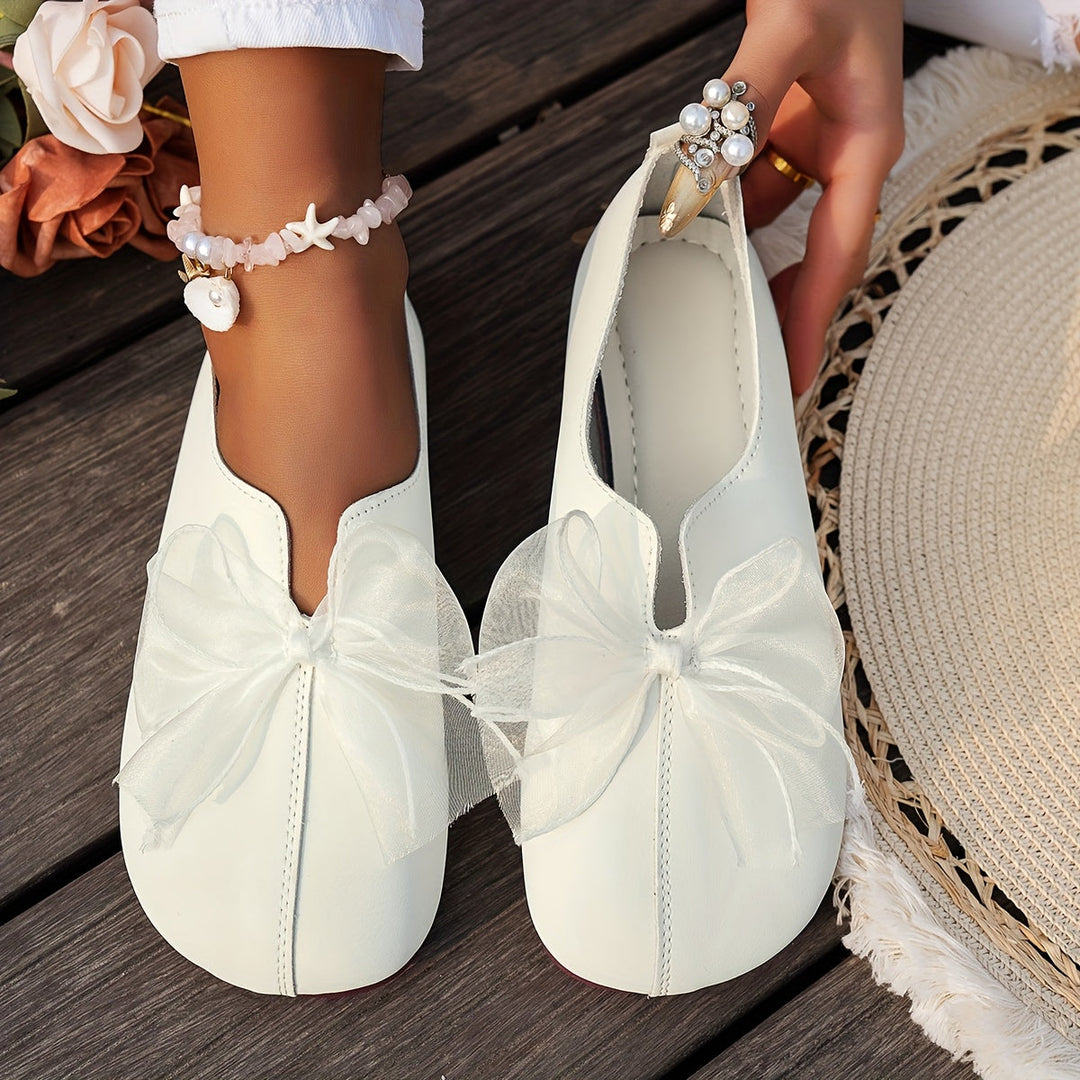 Cecilia | Bow-Accent Slip-On Flats