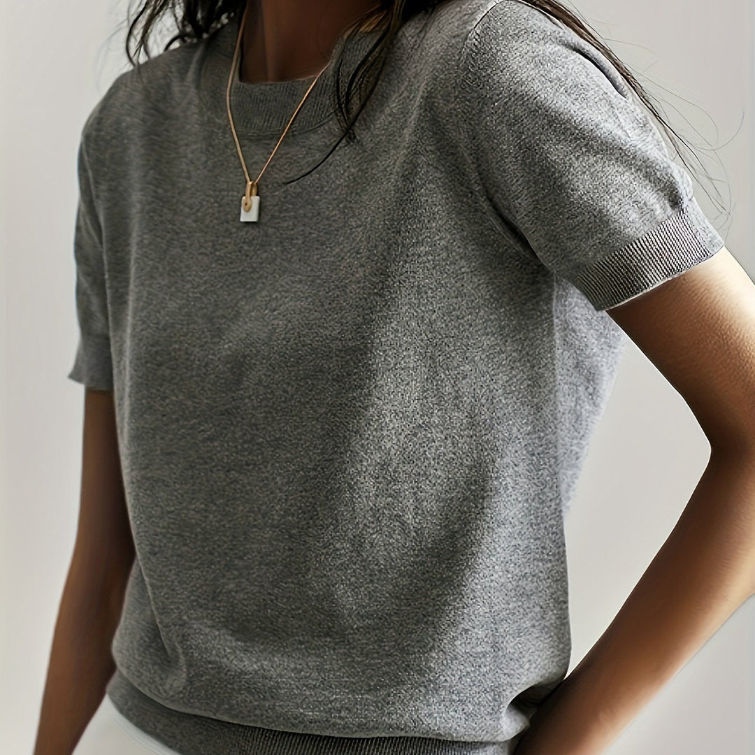 Harriet | Fine-Knit Short Sleeve Jumper