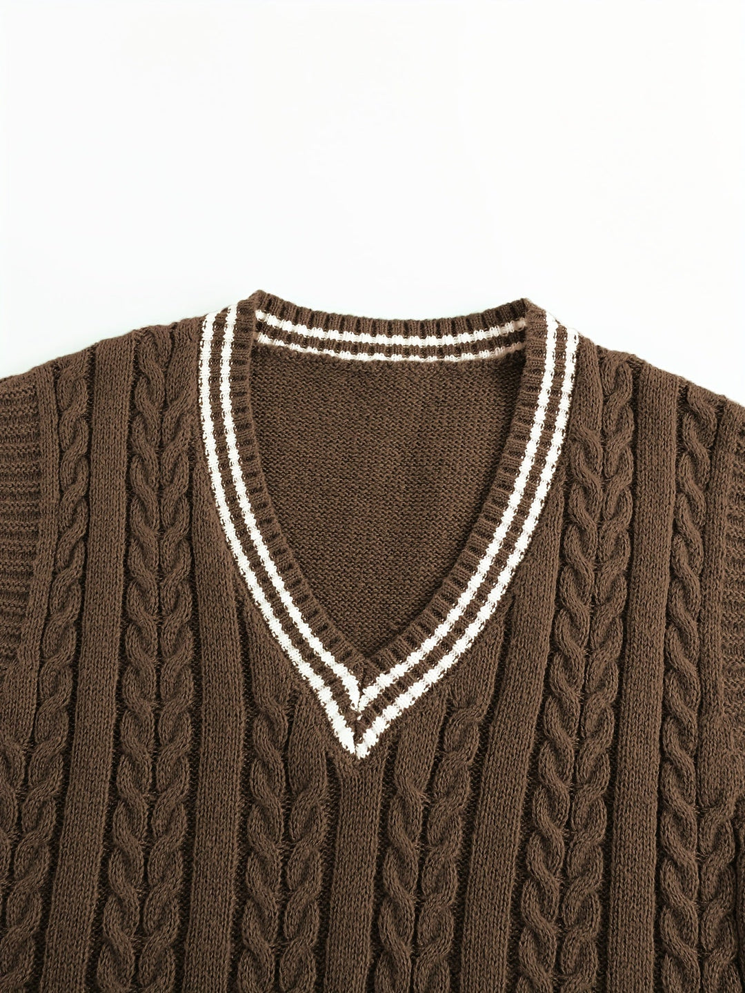 Gideon | Cable-Knit V-Neck Jumper Vest