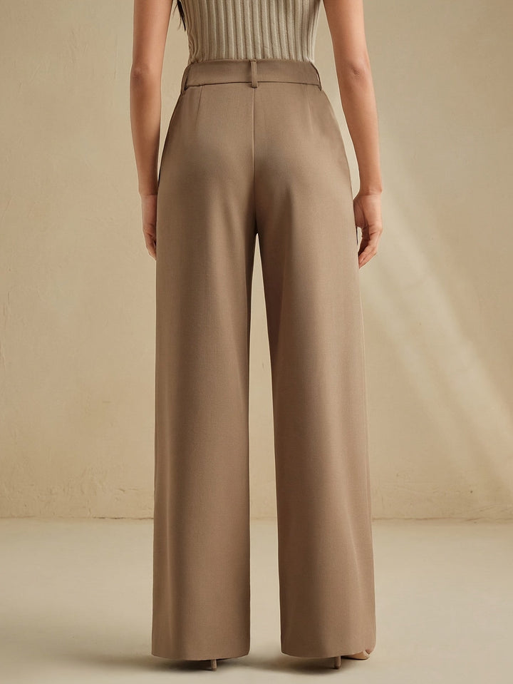 Marlowe | Pleated Wide-Leg Trousers