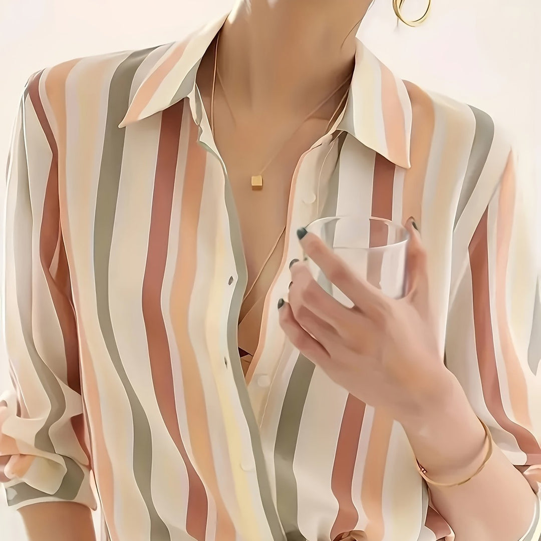 Marcella | Refined Striped Button-Up Shirt