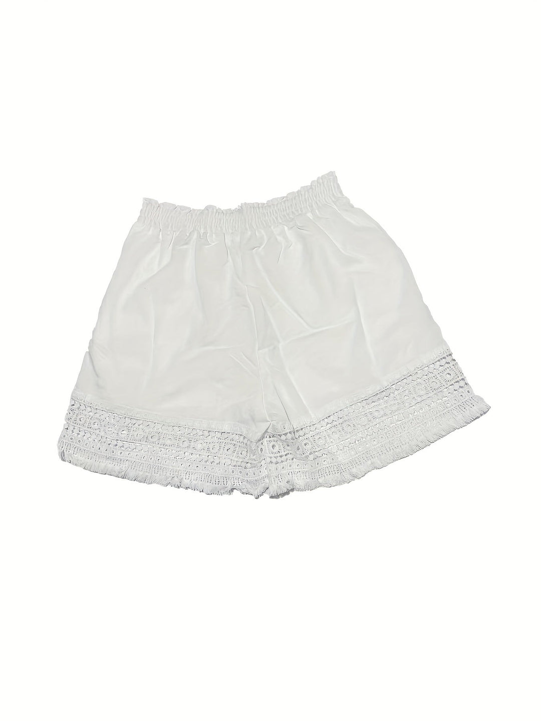 Rosemary | Lace-Trim Paper Bag Shorts