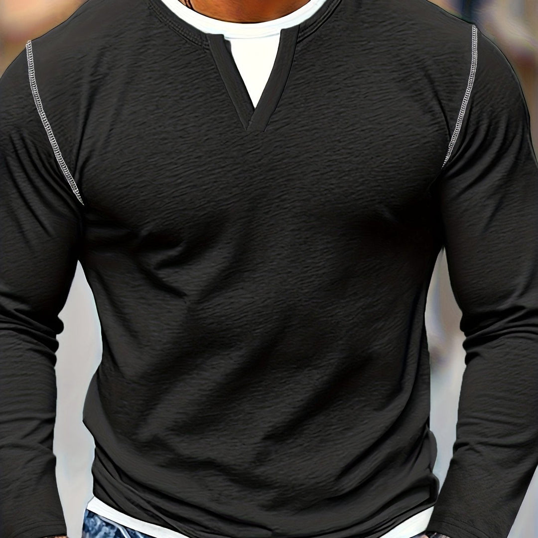Nathan | Refined Notch-Neck Henley Shirt