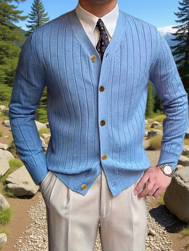 Arthur | Ribbed Button-Up Cardigan