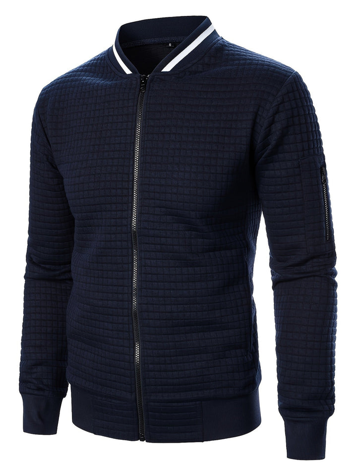 Raymond | Textured Zip-Up Bomber Jacket