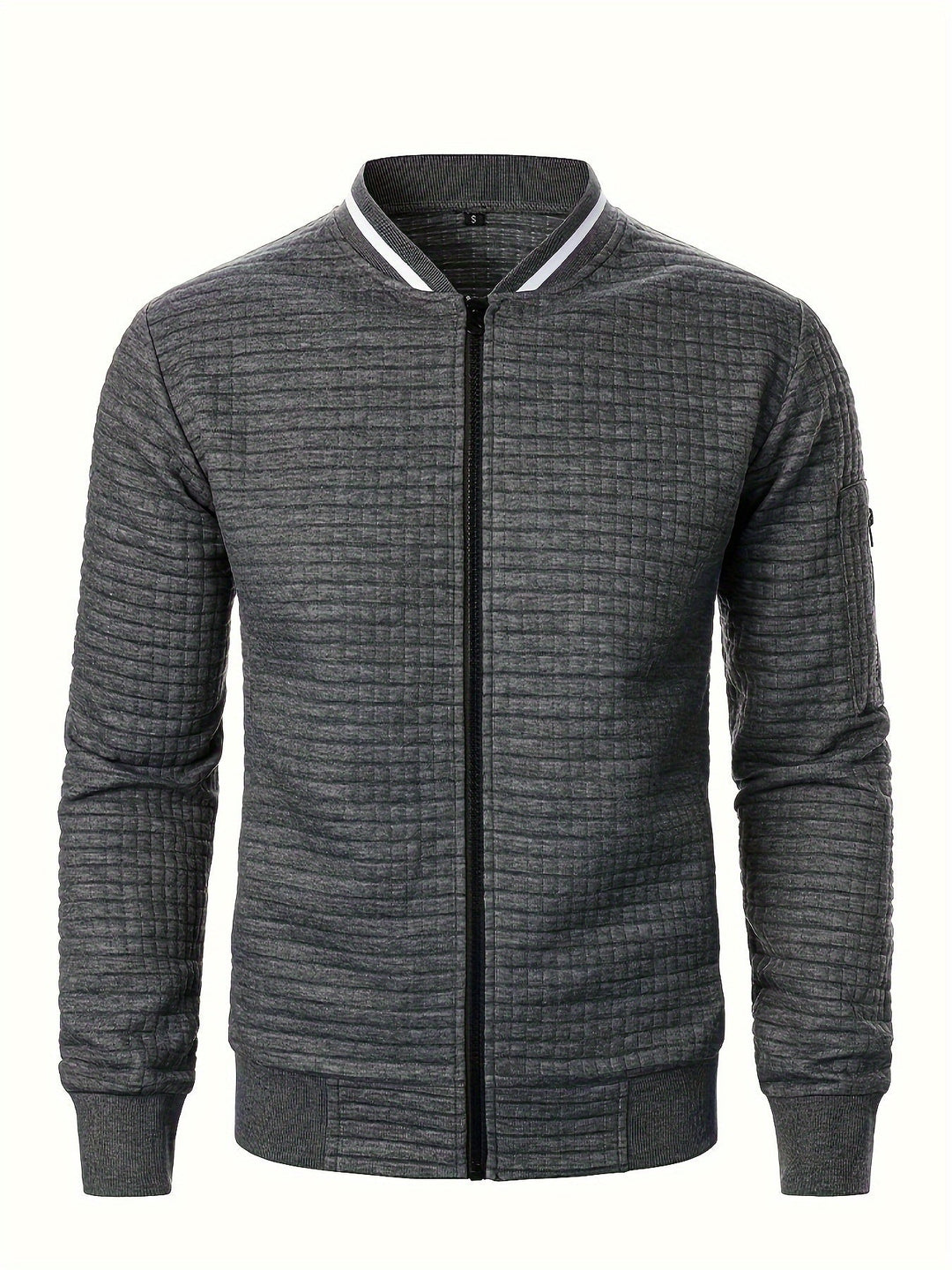 Raymond | Textured Zip-Up Bomber Jacket