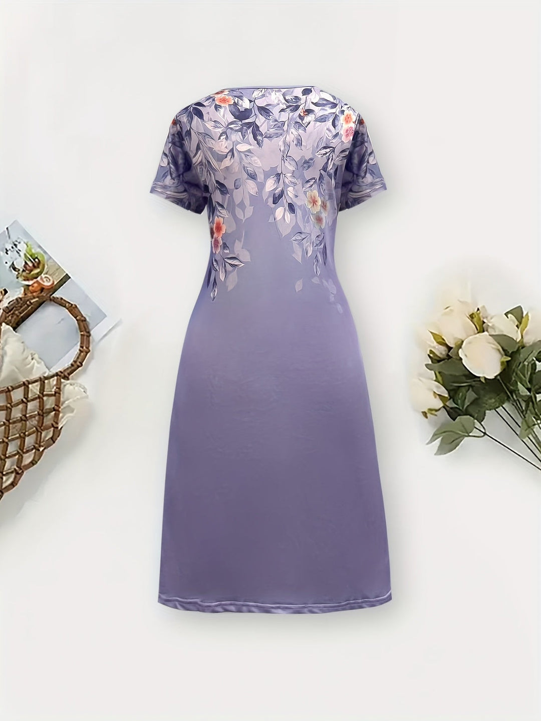 Marjorie | Graceful Floral A-Line Dress