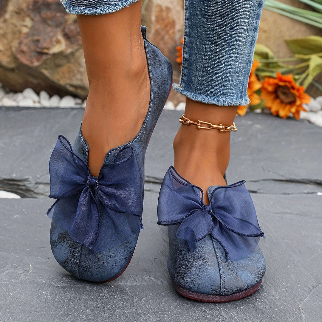 Cecilia | Bow-Accent Slip-On Flats