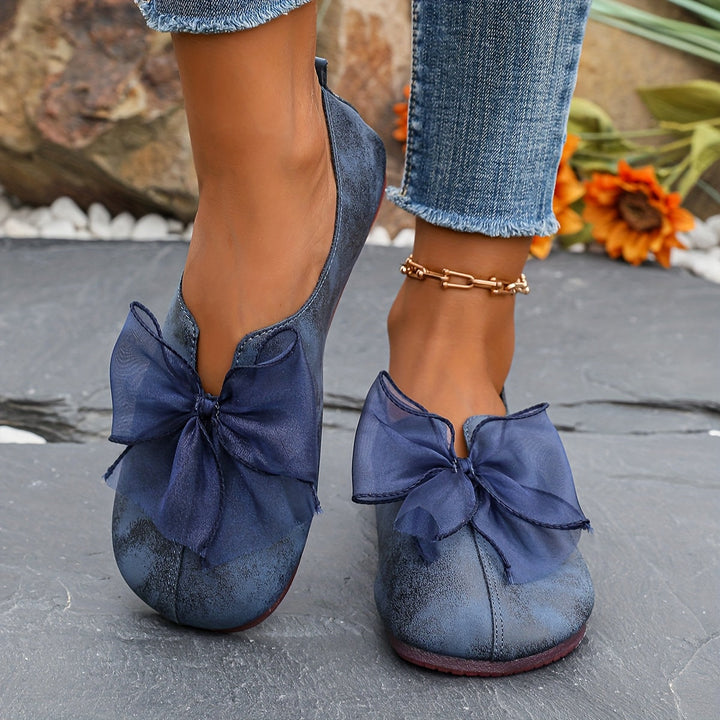 Cecilia | Bow-Accent Slip-On Flats