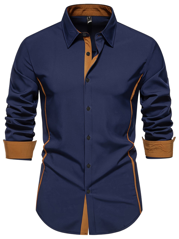 Graham | Contrast-Trim Slim Shirt
