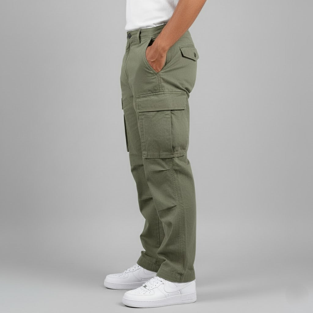 Spencer | Relaxed Fit Cargo Trousers with Side Pockets