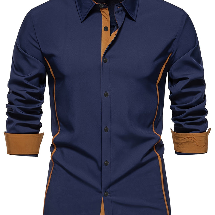 Graham | Contrast-Trim Slim Shirt