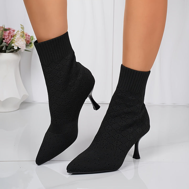 Tamsin | Pointed Sock-Style Ankle Boots