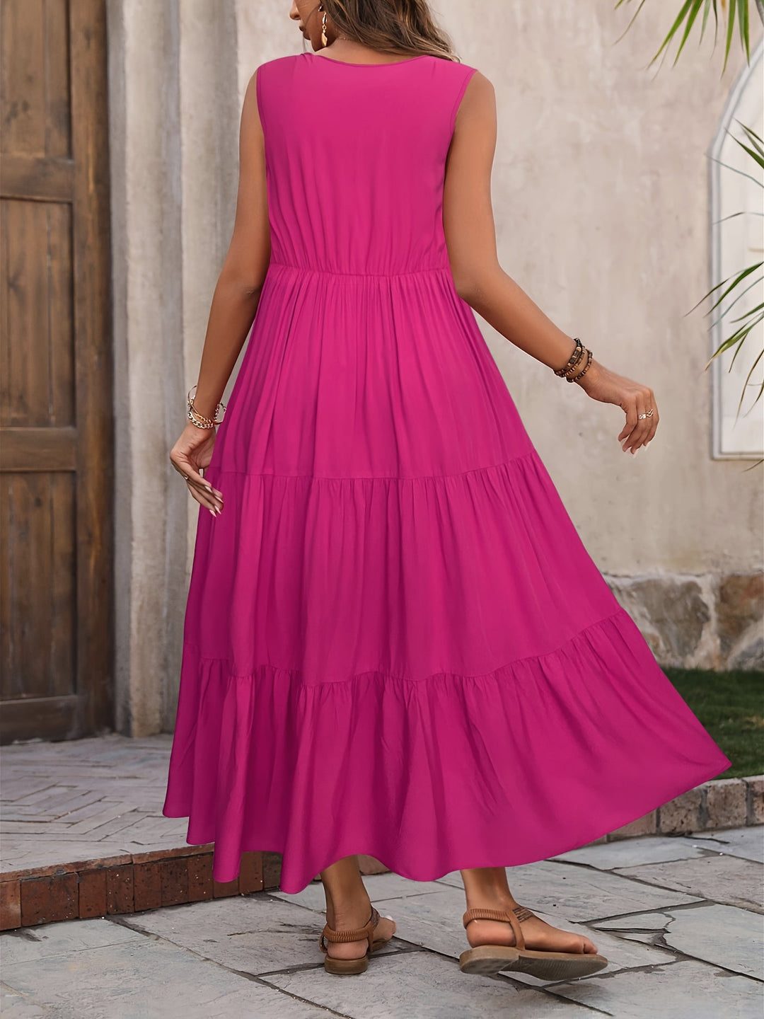 Coralie | Flowing Tiered Maxi Dress