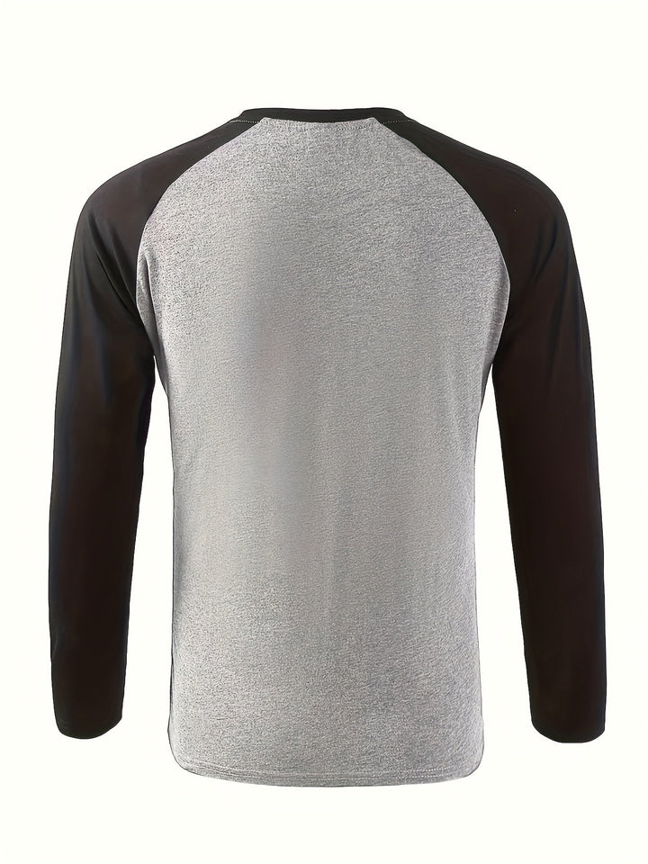 Trevor | Two-Tone Raglan Long-Sleeve Top
