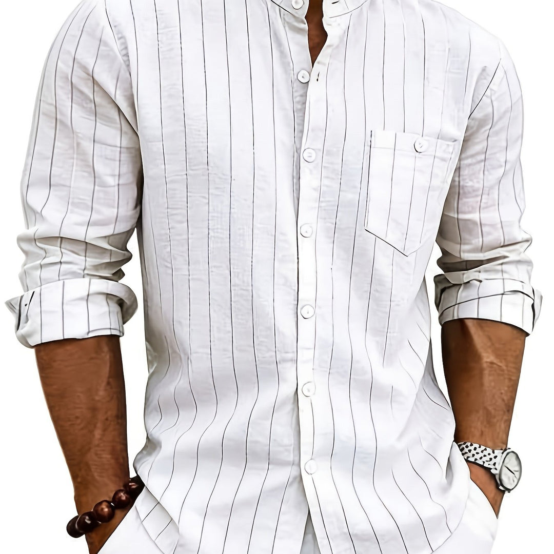 Edward | Striped Button-Up Shirt