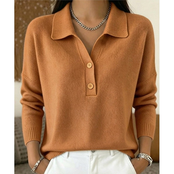 Eliza | Refined Collared Button Pullover