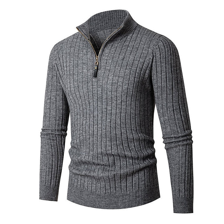 Gavin | Ribbed Quarter-Zip Jumper