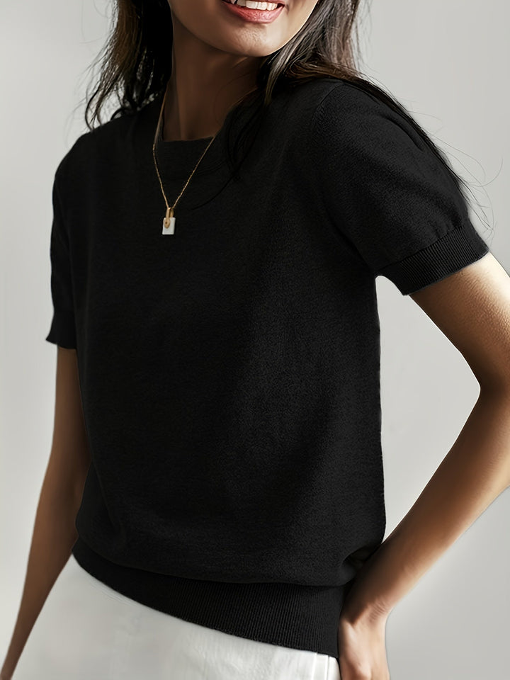Harriet | Fine-Knit Short Sleeve Jumper