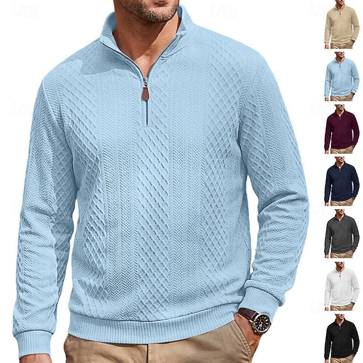Nash | Textured Quarter-Zip Pullover