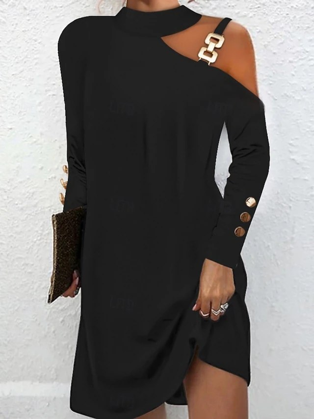Rowena | Elegant Cold-Shoulder Dress
