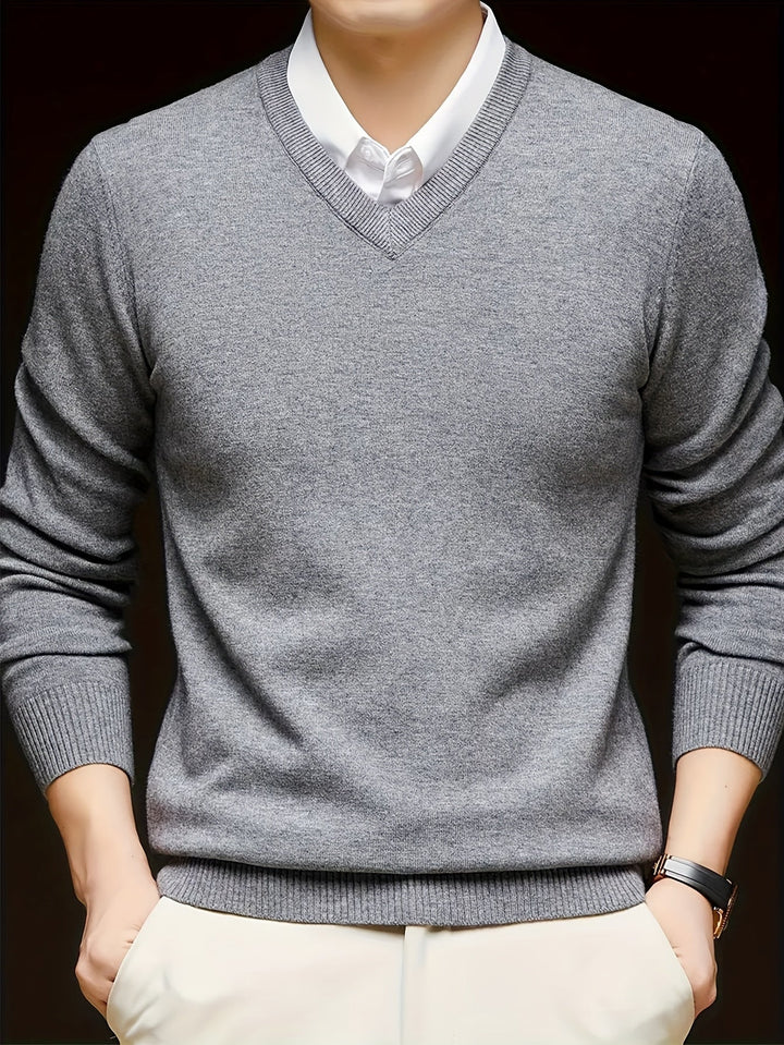 Hugh | Refined V-Neck Jumper