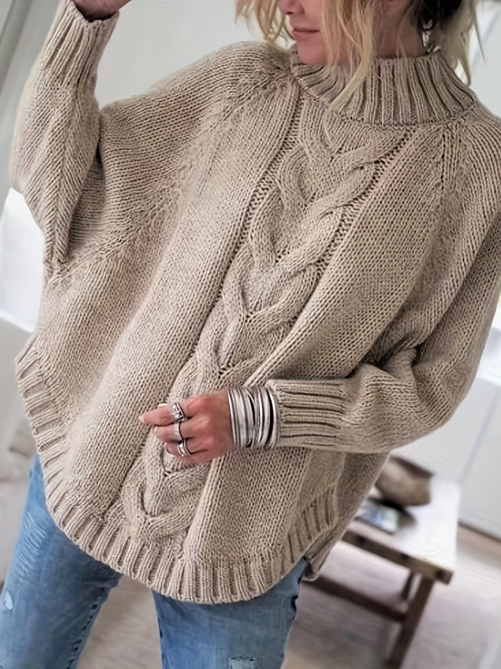 Corinne | Cozy High-Neck Cable-Knit Jumper