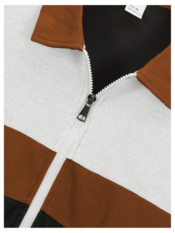 Cameron | colour-Block Zip-Up Jacket