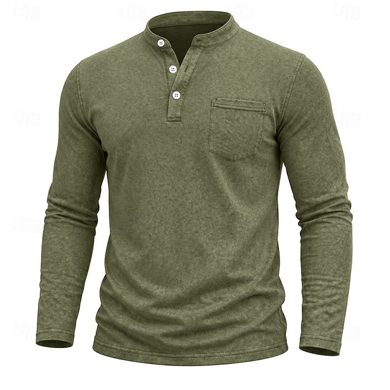 Weston | Classic Henley Long Sleeve Shirt