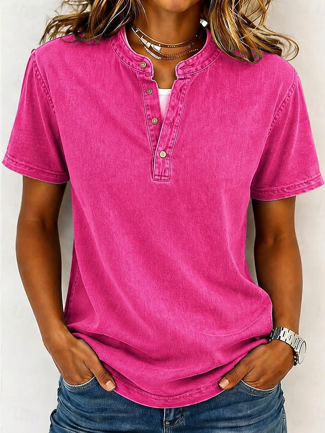 Nora | Relaxed Button-Neck Top
