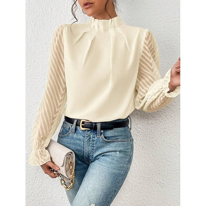 Elspeth | Elegant High-Neck Blouse