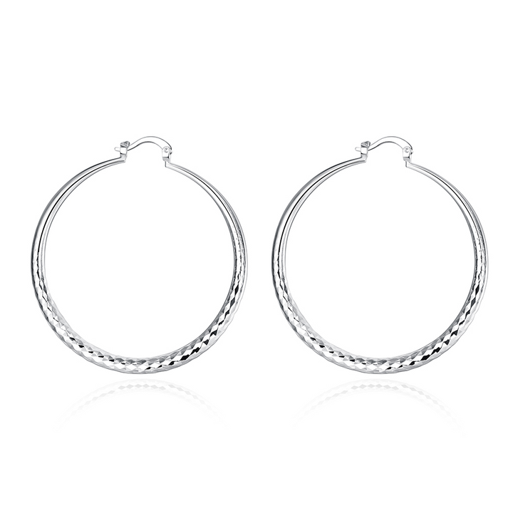 Tonya | Classic Retro Silver Long Earrings